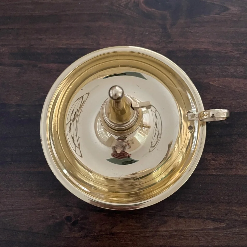 Vintage Baldwin Brass Chamberstick Candle Holder With Snuffer